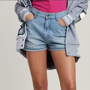 G-Star Tedie Ultra High Shorts Light Washed Size 28